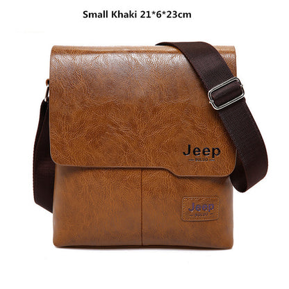 Men Tote Bags Set JEEP BULUO Famous Brand New Fashion Man Leather Messenger