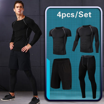 Men's Compression Sportswear Suit GYM Tights Sports training Clothes Suits workout jogging