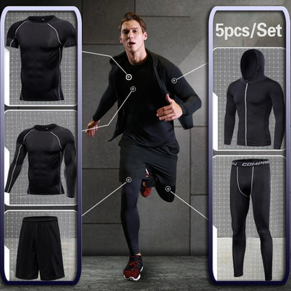Men's Compression Sportswear Suit GYM Tights Sports training Clothes Suits workout jogging