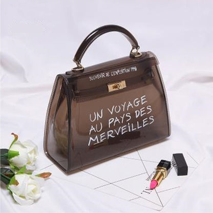 Clear Transparent PVC Shoulder Bags Women Candy Color Women Jelly Bags Purse