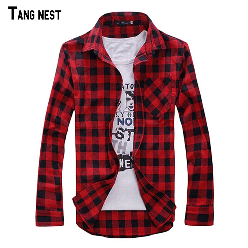 Men Plaid Shirt Camisas 2016 New Arrival Men's Fashion Plaid Long-sleeved Shirt