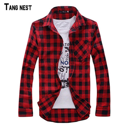 Men Plaid Shirt Camisas 2016 New Arrival Men's Fashion Plaid Long-sleeved Shirt