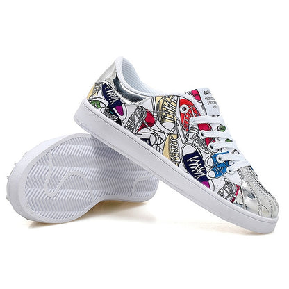 HZXINLIVE 2019 Fashion Women Vulcanized Shoes Sneakers Ladies Lace-up