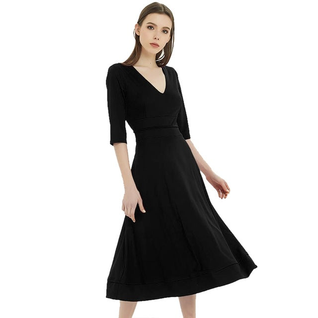 VENFLON Women Summer Dress 2019 Plus Size Casual Elegant Ball Gown Female Sexy
