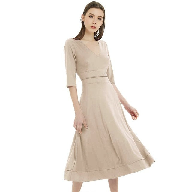 VENFLON Women Summer Dress 2019 Plus Size Casual Elegant Ball Gown Female Sexy