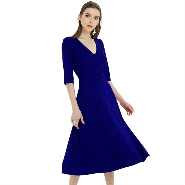 VENFLON Women Summer Dress 2019 Plus Size Casual Elegant Ball Gown Female Sexy
