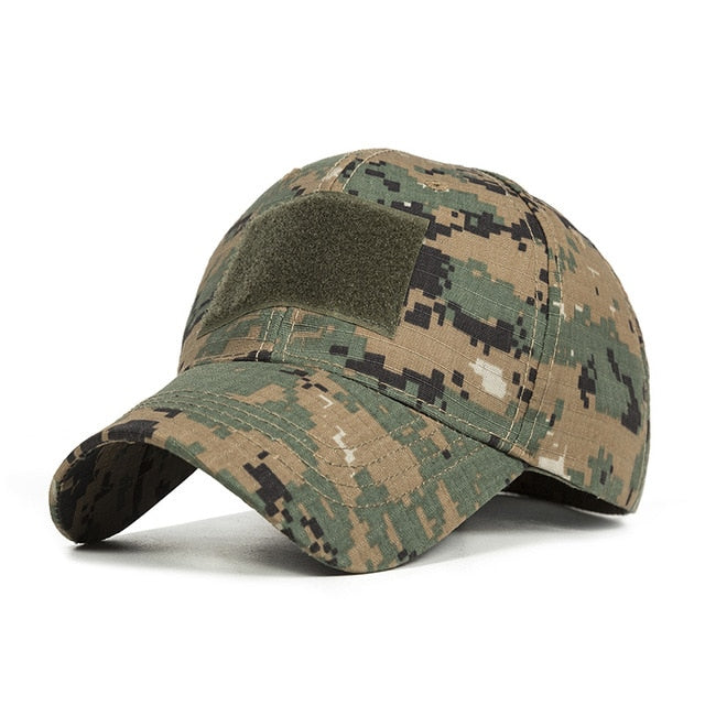 New Camo Baseball Cap Men Summer Mesh Cap Tactical Camouflage Velcr Snapback Cap Hat for Men