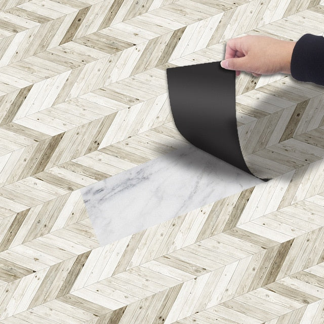 YOLALA 20x300CM Retro Self Adhesive PVC Floor Roll Vintage Brick Line Pattern