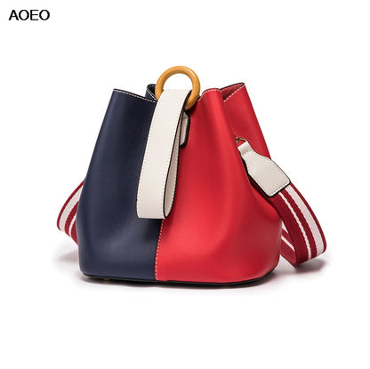 AOEO Korean Version Of The Fashion Color Bucket Bag For Women 2019 New Women