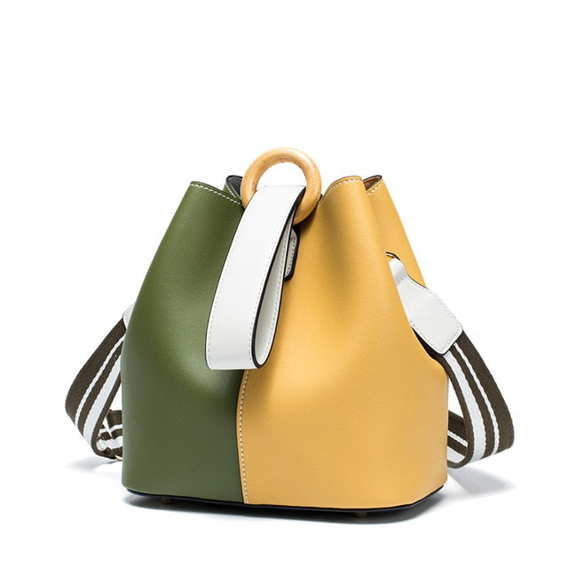 AOEO Korean Version Of The Fashion Color Bucket Bag For Women 2019 New Women
