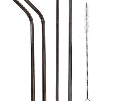 Colourful Reusable Stainless Steel Straws 4PCS/Pack