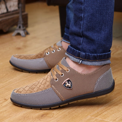 2019 Fashion Canvas Shoes Men Casual Shoes Summer Breathable Yellow Comfortbale