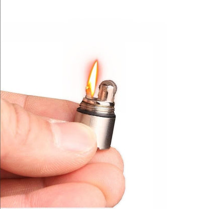 Mini Compact Kerosene Lighter Key Chain Capsule Gasoline Lighter Inflated Keychain Petrol Lighter Outdoor Tools