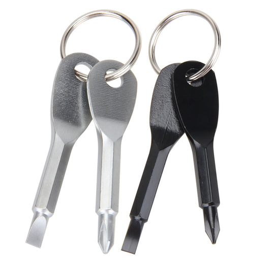 2Pcs Stainless Steel Multi Tools Key Ring EDC Screwdriver Set Pocket Outdoor