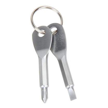 2Pcs Stainless Steel Multi Tools Key Ring EDC Screwdriver Set Pocket Outdoor