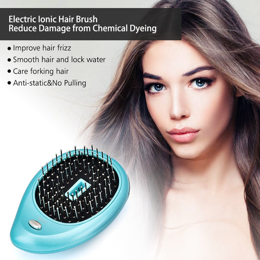 Portable Electric Ionic Hairbrush Hair Massage Comb Hair Magic Beauty Brush Comb
