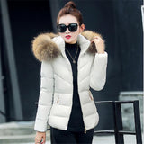 Fake fur collar Parka down cotton jacket 2016 Winter Jacket Women thick Snow Wear Coat