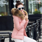 Fake fur collar Parka down cotton jacket 2016 Winter Jacket Women thick Snow Wear Coat