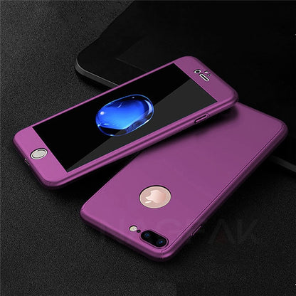 360 Full Protective Phone Case For iPhone 8 7 6 6s 7 Plus 5 5s SE Anti-knock Case For iPhone 7 8
