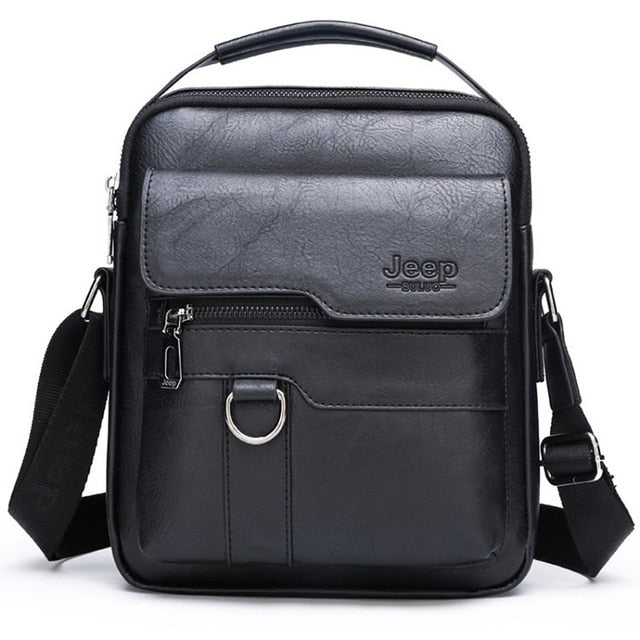 Luxury Brand JEEP Large Capacity Men's Shoulder Bags Man Leather Messenger Bag High Quality
