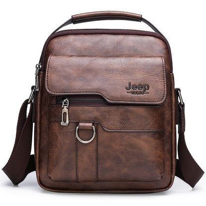 Luxury Brand JEEP Large Capacity Men's Shoulder Bags Man Leather Messenger Bag High Quality