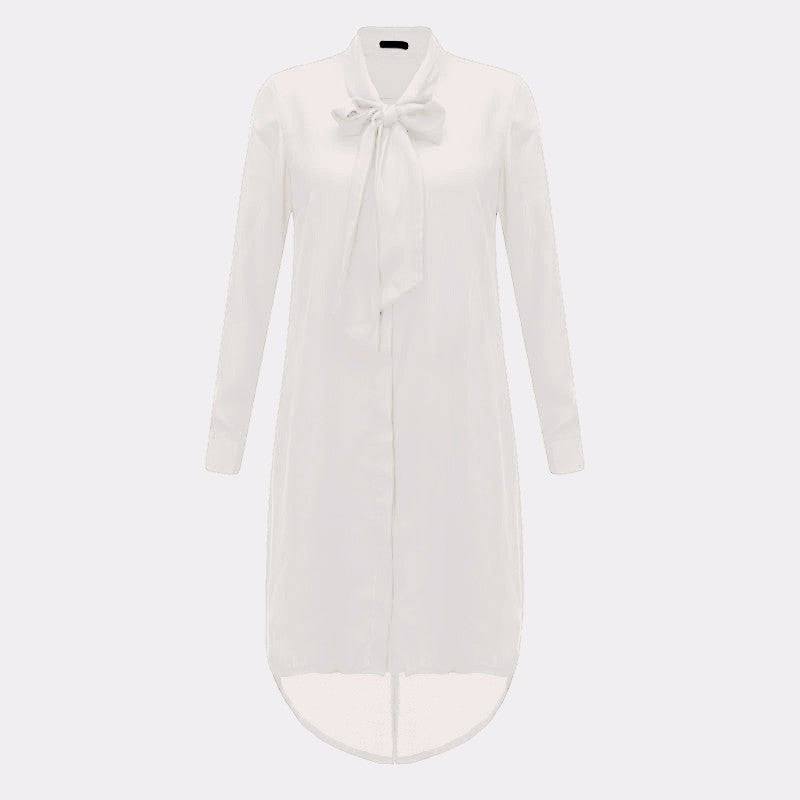 2016 ZANZEA Fashion Blusas Femininas Women Shirt Dress Bow Long Sleeve Casual