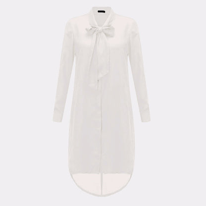 2016 ZANZEA Fashion Blusas Femininas Women Shirt Dress Bow Long Sleeve Casual