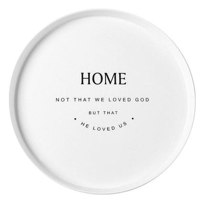 Nordic Style Plastic Round Breakfast Tray Food Fruit Dessert Plate Snack Storage Trays Kitchen