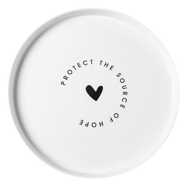 Nordic Style Plastic Round Breakfast Tray Food Fruit Dessert Plate Snack Storage Trays Kitchen