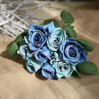 Silk Roses Wedding Bouquet for Bridesmaids Bridal Bouquet White Pink
