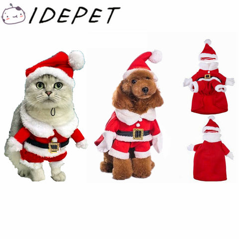 High Quality Santa Claus Dog Costume Pet Cat Coat Winter Clothes Christmas Apparel