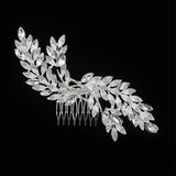 Elegant Huge Wedding Hair Combs For Bride Crystal Rhinestones Pearls Women Hairpins Bridal Headpiece Hair Jewelry Accessories