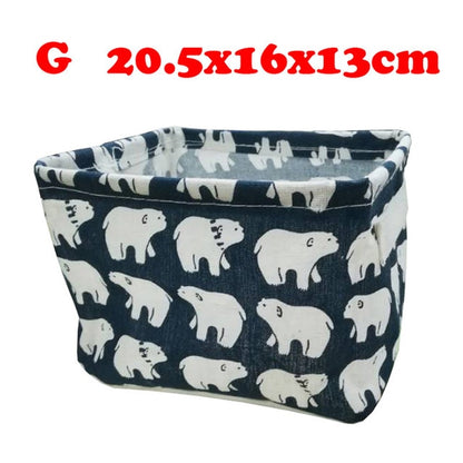 Desktop Storage Box Cute Printing Waterproof Organizer