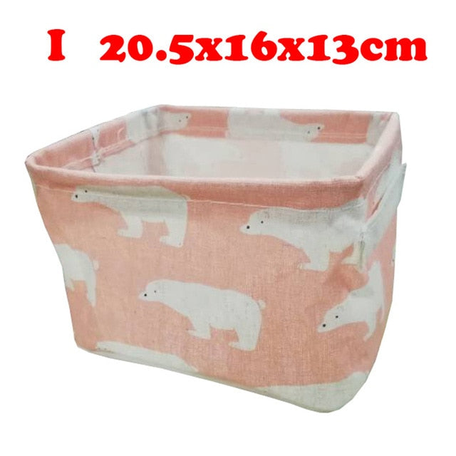 Desktop Storage Box Cute Printing Waterproof Organizer