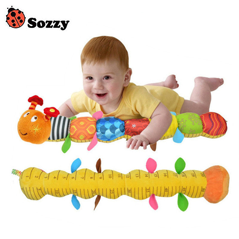 Sozzy Baby Toy Musical Caterpillar Rattle with Ring Bell Cute Cartoon Animal