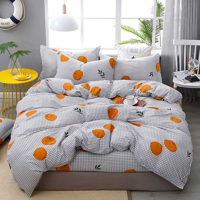 Fashion Bedding Set luxury Pink love Family Set Sheet Duvet Cover  set 2019