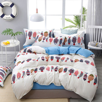 Fashion Bedding Set luxury Pink love Family Set Sheet Duvet Cover  set 2019