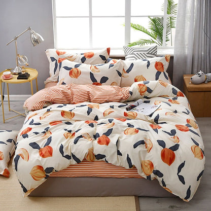 Fashion Bedding Set luxury Pink love Family Set Sheet Duvet Cover  set 2019