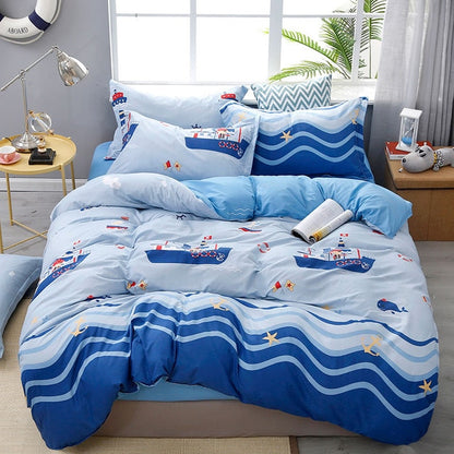 Fashion Bedding Set luxury Pink love Family Set Sheet Duvet Cover  set 2019