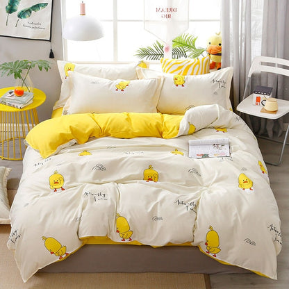 Fashion Bedding Set luxury Pink love Family Set Sheet Duvet Cover  set 2019