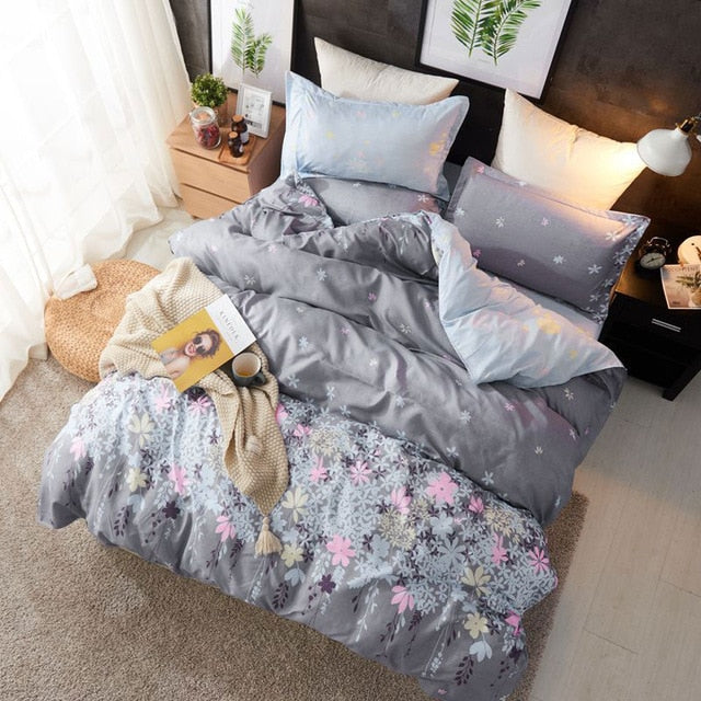 Fashion Bedding Set luxury Pink love Family Set Sheet Duvet Cover  set 2019