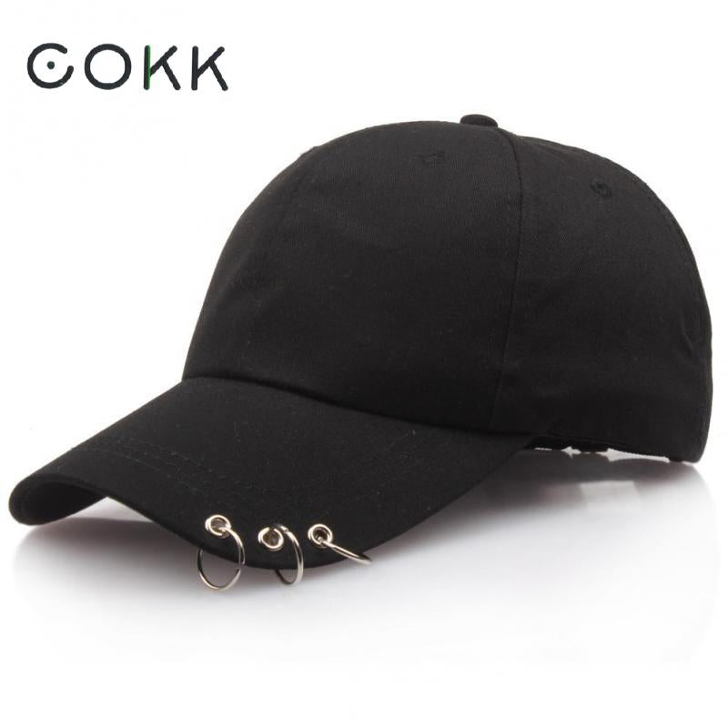COKK Hip Hop Women's Baseball Cap With Ring Circle Snapback Hats For Men Women