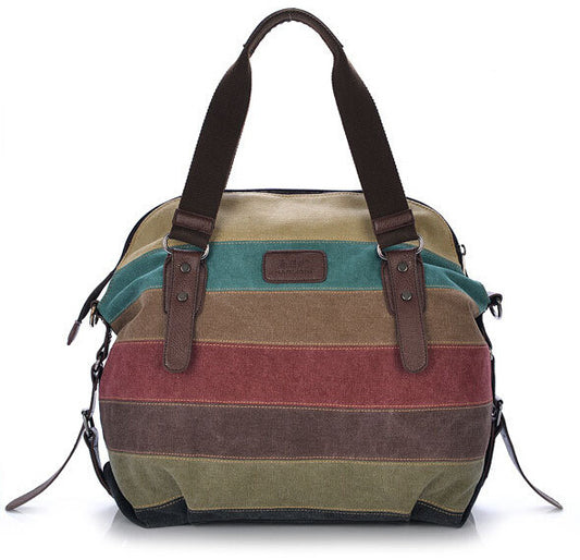 multifunctional women canvas bag high quality designer shoulder bag vintage style mix - Shopy Max