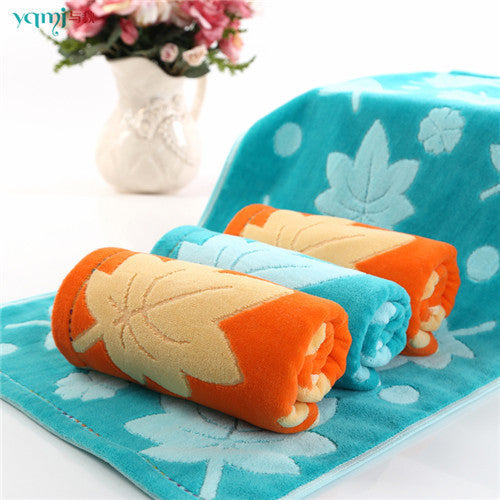 4pcs Maple Printed  Quick-Dry  towel 100% Cotton bath beach face
