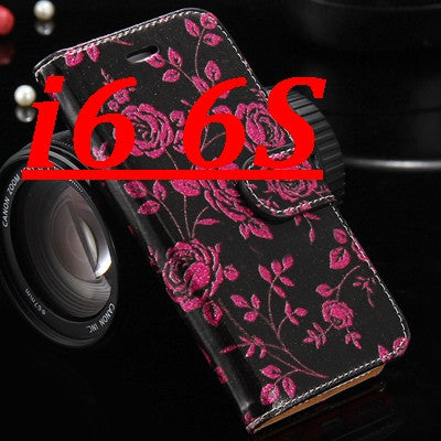 Bright Rose Flower Leather Case for iPhone 6 /6S for iPhone 6 Plus 6S Plus