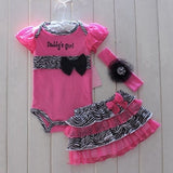 1 Set Baby Girl Polka Dot Headband Romper TUTU Outfit Party Birthday Costume - Shopy Max