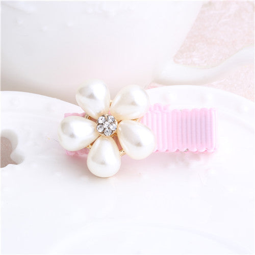 New Arrival Floral Rhinestone Kids Hair Accessories Bowknot  Hair Clip Children