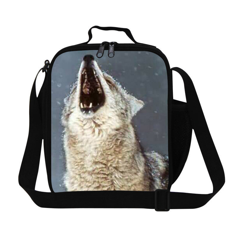 Best wolf print lunch boxes for kids,zoo animal teen lunch bags,personalized food