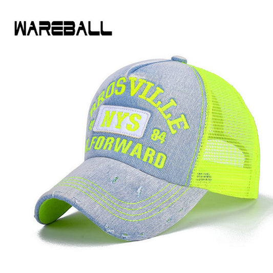 Fashion Net Yarn Baseball Cap Snapback Hat for Men Women Men's Visors Sun Hat Bone Gorras Embroidery Caps Sun Cap Wholesale - Shopy Max