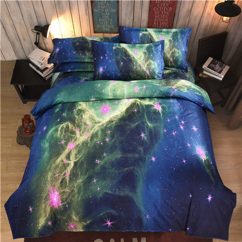 3d Galaxy bedding sets Twin/Queen Size Universe Outer Space Themed